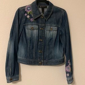 INC jean jacket with embroidery